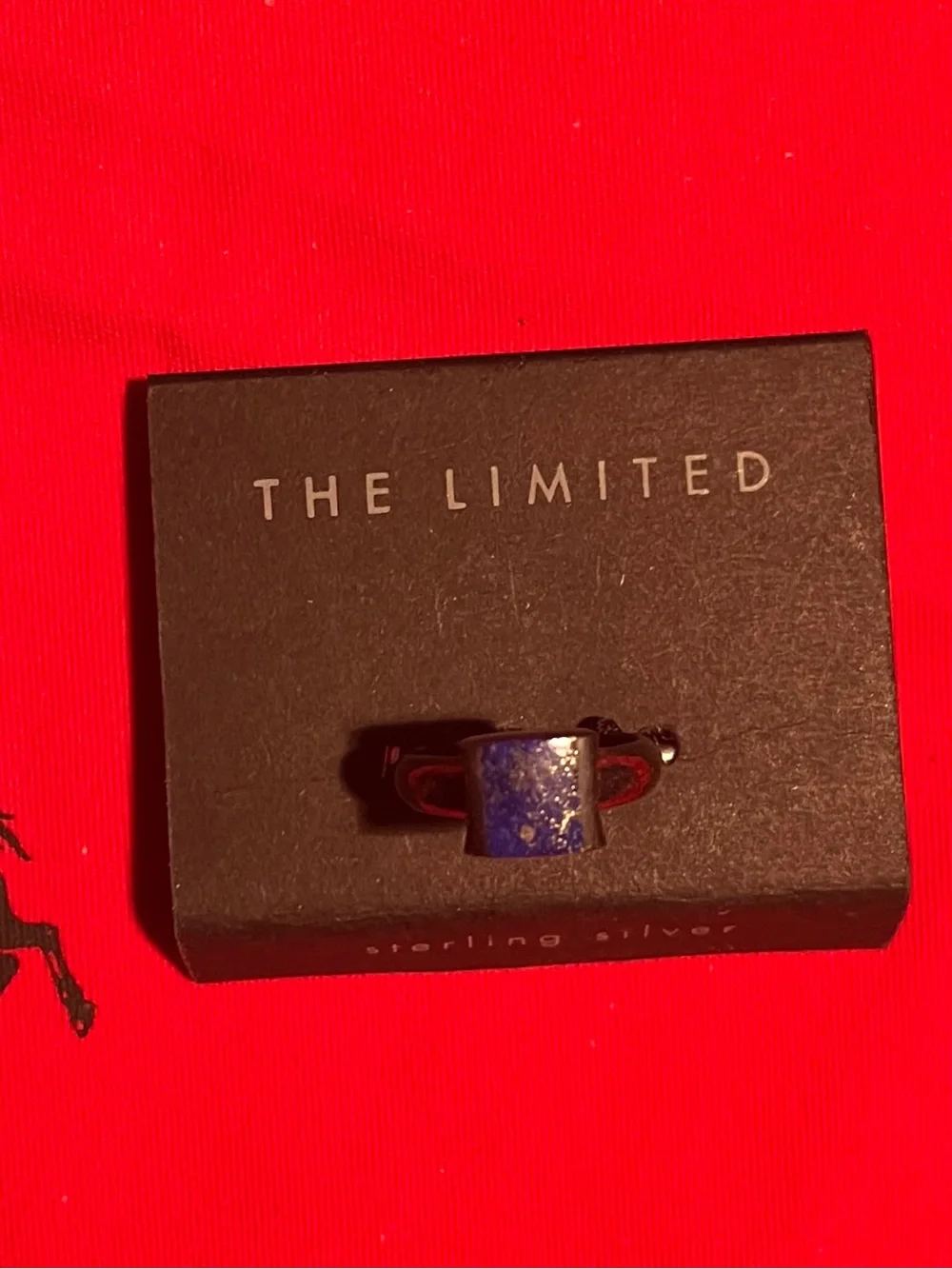 The Limited Sterling Silver Ring with Lapis-Style Blue Stone